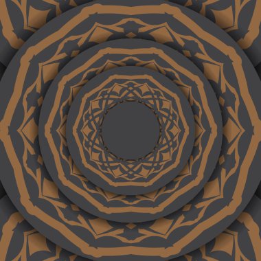 Metinleriniz ve klasik kalıplarınız için bir davet şablonu. Yunan desenli vektör gri kart tasarımı.