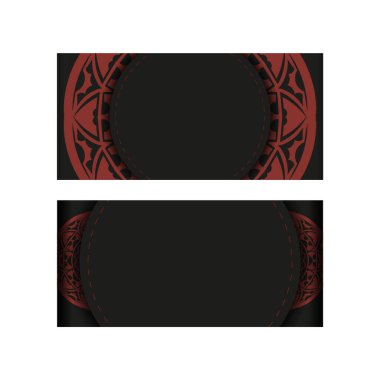 Metin ve klasik süsler için bir yer içeren bir davet hazırlanıyor.