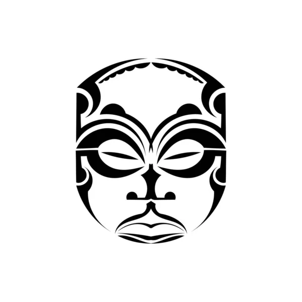 Masque Traditionnel Maori Isolé Sur Fond Blanc — Image vectorielle