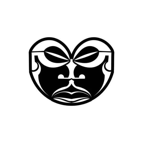 Tiki被用作毛利纹身艺术 神圣的标志和符号 种群病媒 — 图库矢量图片