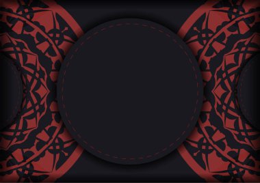 Yazdırma tasarımı için vektör şablonu Yunan süslemeli siyah kart renkleri. Metinleriniz ve LUXURY desenleriniz için bir davet hazırlanıyor.