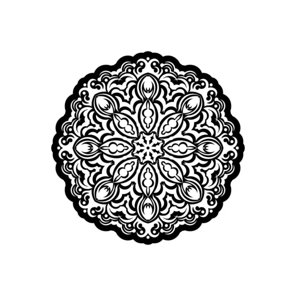 성인을 현대적 디자인 문신을 꽃무늬가 원형의 패턴이다 손으로 정낙서의 — 스톡 벡터