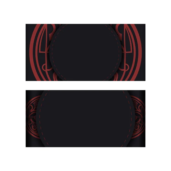 Druckfertiger Design Hintergrund Mit Luxuriösen Ornamenten Schwarze Banner Vorlage Mit — Stockvektor