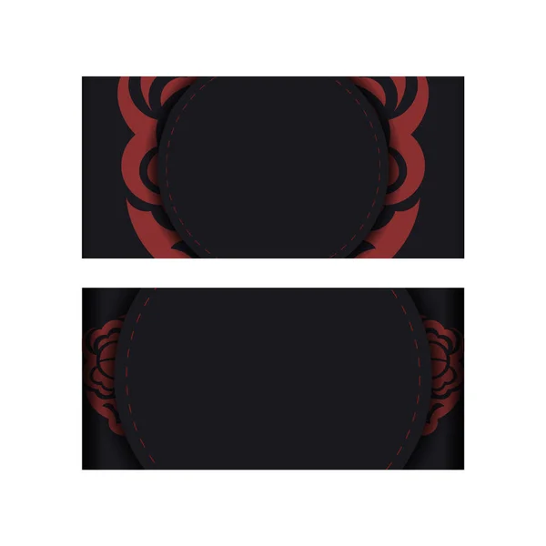 Modello Banner Nero Con Ornamenti Maori Posto Tuo Logo Testo — Vettoriale Stock