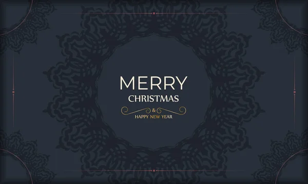 ヴィンテージの装飾が施されたメリークリスマスバナーテンプレート — ストックベクタ