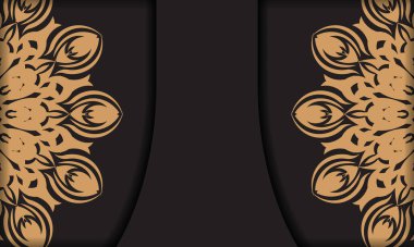 Karanlık yüzeyde İslami Arabesk süsü olan lüks bir arka plan. Düğün davetiyesi, kart, kapak için şablon