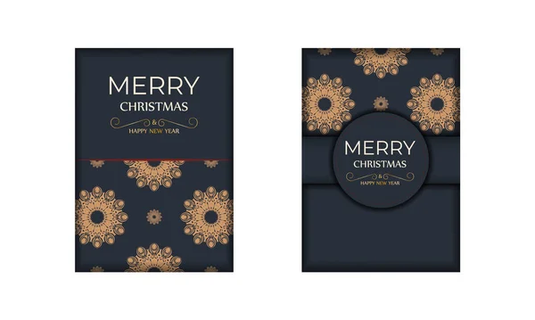 Frohes Neues Jahr Plakatgestaltung Mit Abstrakten Mustern Frohe Weihnachten Grau — Stockvektor