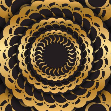 Altın rengi Yunan süsüsüyle siyah tebrik kartı