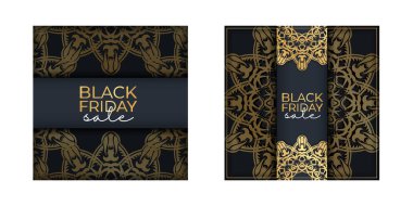 Sancak Satışı Kara Cuma Koyu Mavi ve Yunan Altın Süslemesi