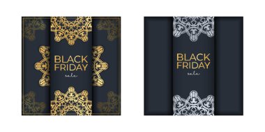 Sancak Satışı Kara Cuma Eskimiş Altın Süslü Koyu Mavi