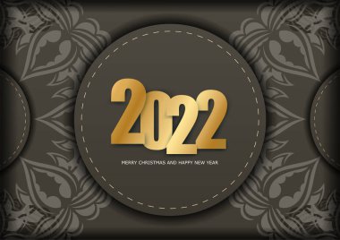 2022 Kartpostal Mutlu Noeller Kahverengi ve Vintage Light Desenli