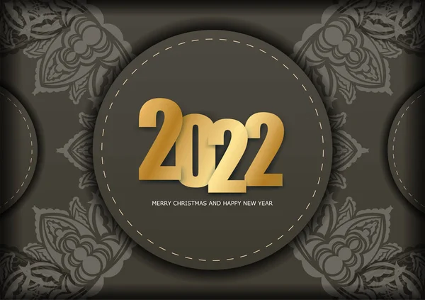 2022 Праздничные Поздравительные Открытки Новым Годом — стоковый вектор
