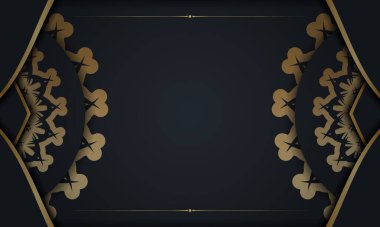 Siyah afiş, Hint altını desenli ve senin yazının altında