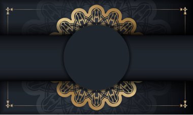 Siyah afiş, Hint altını desenli ve senin yazının altında