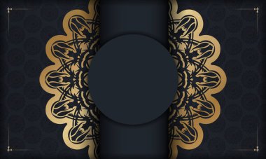 Siyah afiş, Hint altını desenli ve senin yazının altında