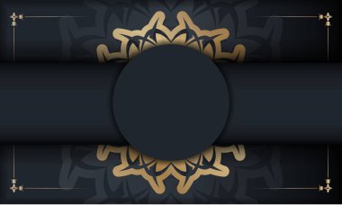 Siyah afiş, Hint altını desenli ve senin yazının altında