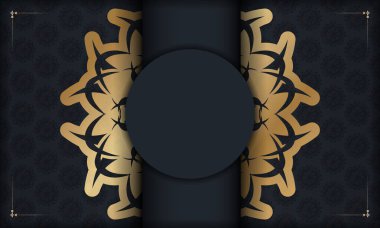 Siyah afiş, Hint altını desenli ve senin yazının altında