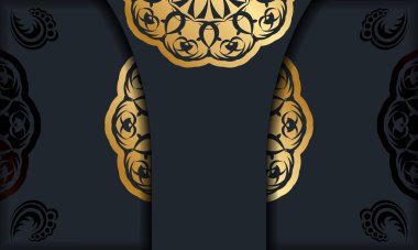 Siyah afiş, Hint altını desenli ve senin yazının altında