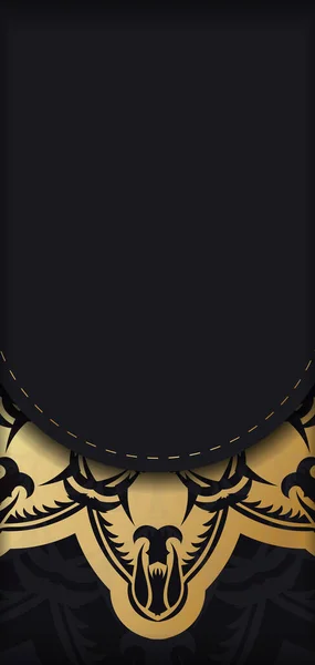 黑色的传单 为您的品牌配上华丽的金饰 — 图库矢量图片