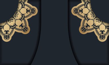 Siyah afiş, Hint altını desenli ve senin yazının altında