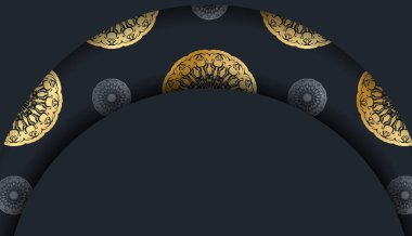 Markanız için klasik altın desenli siyah kart şablonu.