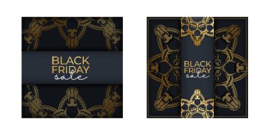 Poster satışını kutlamak için Kara Cuma Eskiler 'in altın süslemeleri ile koyu mavi