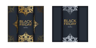 Kara Cuma 'nın Yunan altın desenli, keyifli reklamı.