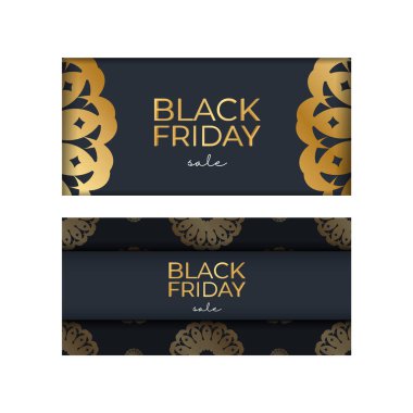 Donanma Mavisi Kara Cuma İndirimli Tatil Posteri Şablonu