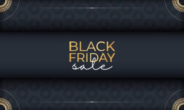 Donanma Mavi Cuma Satış Şablonu Şablonu Lüks Süslü