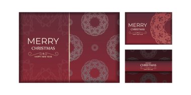 Mutlu Noeller ve yeni yılınız kutlu olsun. Kırmızı broşürlü, klasik süslemeli.