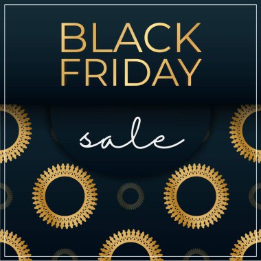 Lüks altın desenli Kara Cuma reklamı.