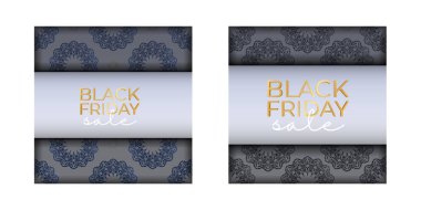 Bej rengi Yunan desenli Kara Cuma indirimi posteri