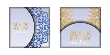 Soyut desenli bej rengi Kara Cuma indirimi posteri