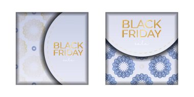 Soyut süslemeli bej rengi Kara Cuma indirimi posteri