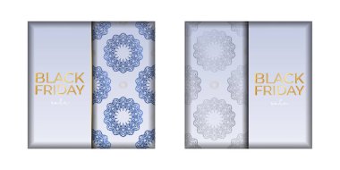 Yuvarlak süslemeli bej siyah Cuma posteri