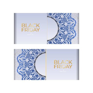 Baner Black Friday soyut süslemeli bej rengi