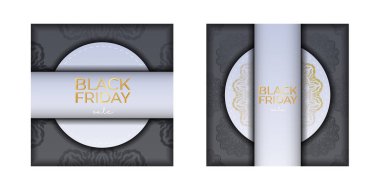 Yuvarlak desenli bej Siyah Cuma İndirimli Baner