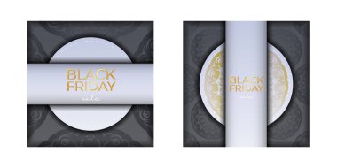 Bej renkli lüks şablon Kara Cuma posteri