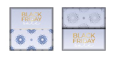 Kara Cuma için Kutlama Posteri Vintage Desenli Bej Rengi