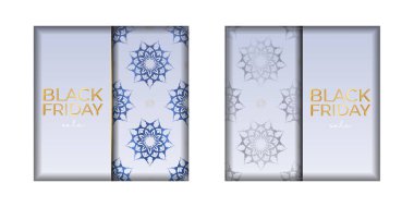 Kara Cuma için Kutlama Posteri Vintage Süslemeli Bej Rengi