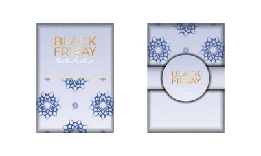 Bej renkli geometrik desenli Kara Cuma partisi posteri