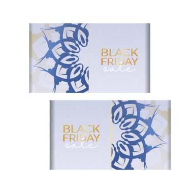 Bej rengi Lüks Şablon Kara Cuma Satış Partisi Posteri