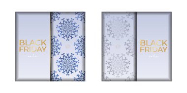 Bej Siyah Cuma Satış Partisi Vintage Süslü Reklamları