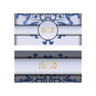 Bayram Reklam Bej Kara Cuma Geometrik Süslemesi