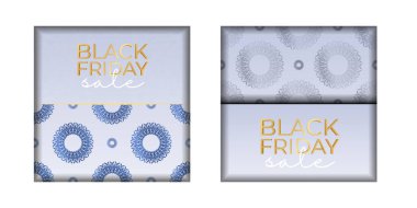 Yunan desenli bej renkli Kara Cuma poster şablonu