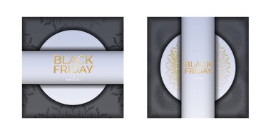 Yunan Desenli Kara Cuma Bej Rengi Posteri