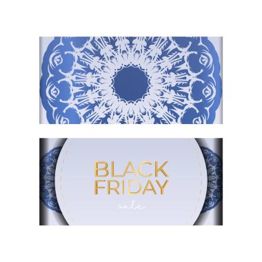 Bej Siyah Cuma Satış Reklamları Yuvarlak Süslü