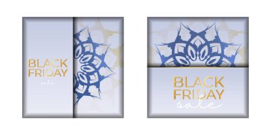 Soyut süslemeli bej rengi Kara Cuma indirimi posteri