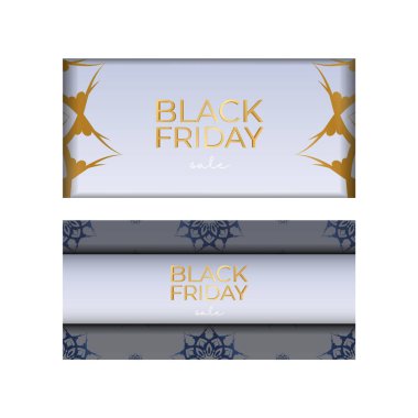 Kara Cuma Bej Rengi için Soyut Desenli Kutlama Posteri