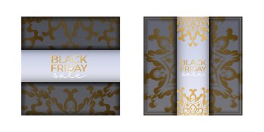 Tatil Reklamları: Vintage Süslü Siyah Cuma Satışı